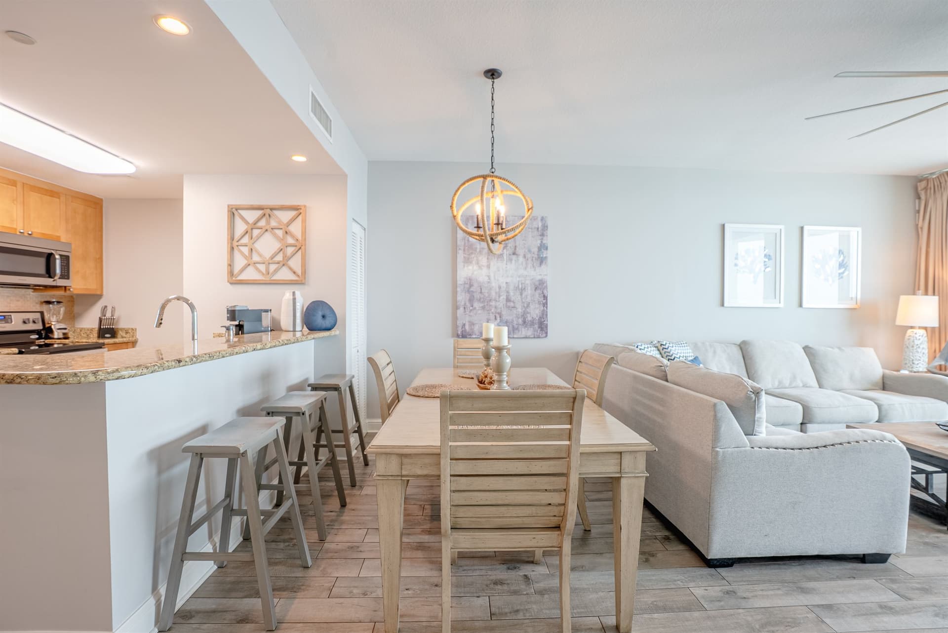 Dining room table seating for six
